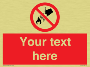 Custom prohibition Do not extinguish with water